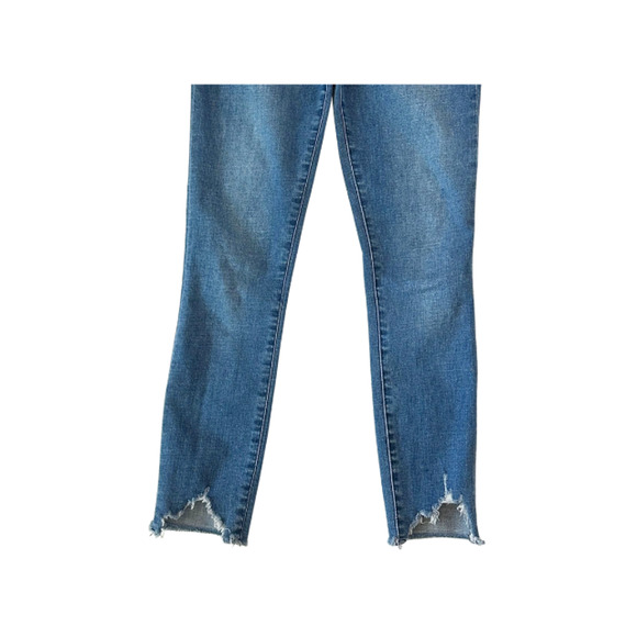 Abercrombie & Fitch Jeans The Super Skinny Ankle Distressed Denim Blue Women 4R - Picture 3 of 8
